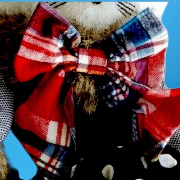 Debi Lilly Equestrian Fox Holiday Shelf Sitter Plaid Flannel Figurine Retired - Picture 6 of 9